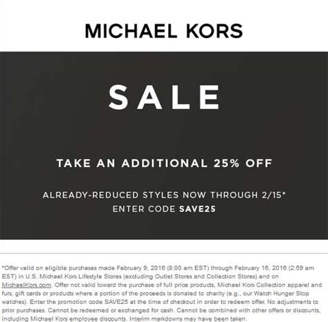 michael kors coupon code online|michael kors extra discount code.